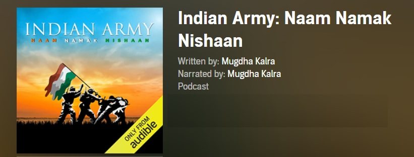 Indian Army: Naam Namak Nishaan, Audible artwork